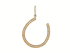 14K Solid Gold Pave Diamond  Lucky Horse Shoe Pendant, (14K-DP-038)